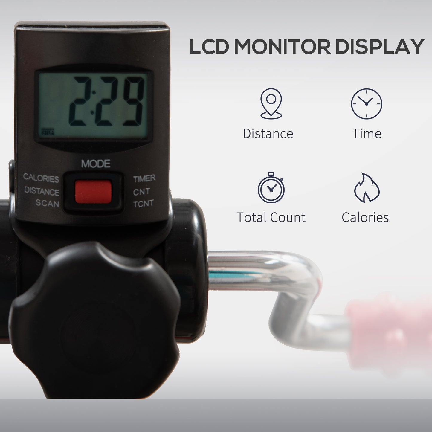 Pedal Exerciser, Hand Arm Knee and Leg Exercise Machine for Seniors, Height-adjustable